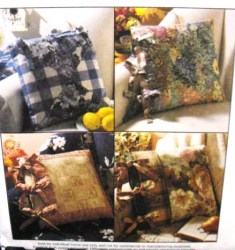 2066 EZ 16'' SQUARE SACK PILLOWS,4 PLAID,PATCHWORK PATTERN
